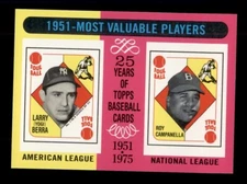 2010 TOPPS THE CARDS YOUR MOM THREW OUT #CMT140 1975 YOGI BERRA / ROY CAMPANELLA