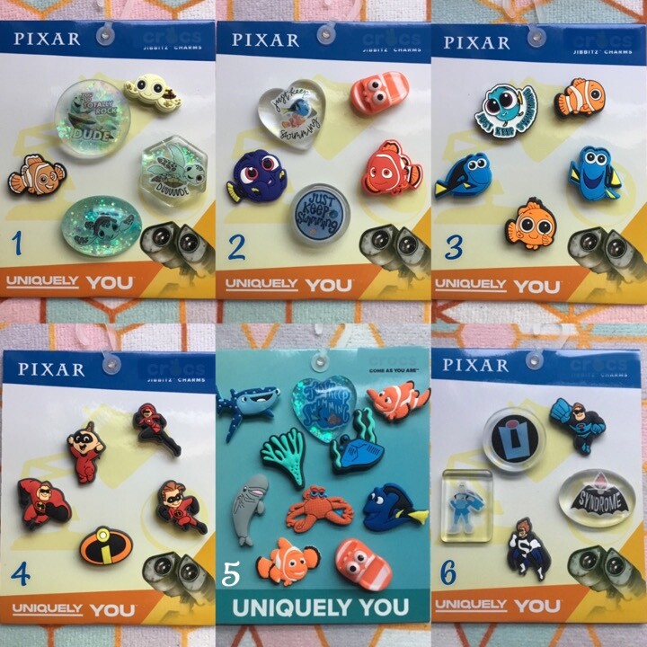 Crocs Handmade jibbitz 5pc Finding Nemo Dory The Incredibles Shoe charms Set