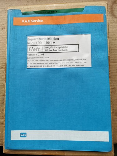 Audi 100 Reparaturleitfaden Automatik Getriebe 012/01W Frontantrieb VAG 1991>