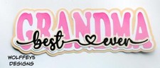CRAFTECAFE GRANDMA KID TITLE premade paper piecing scrapbook diecut PIECE 3D