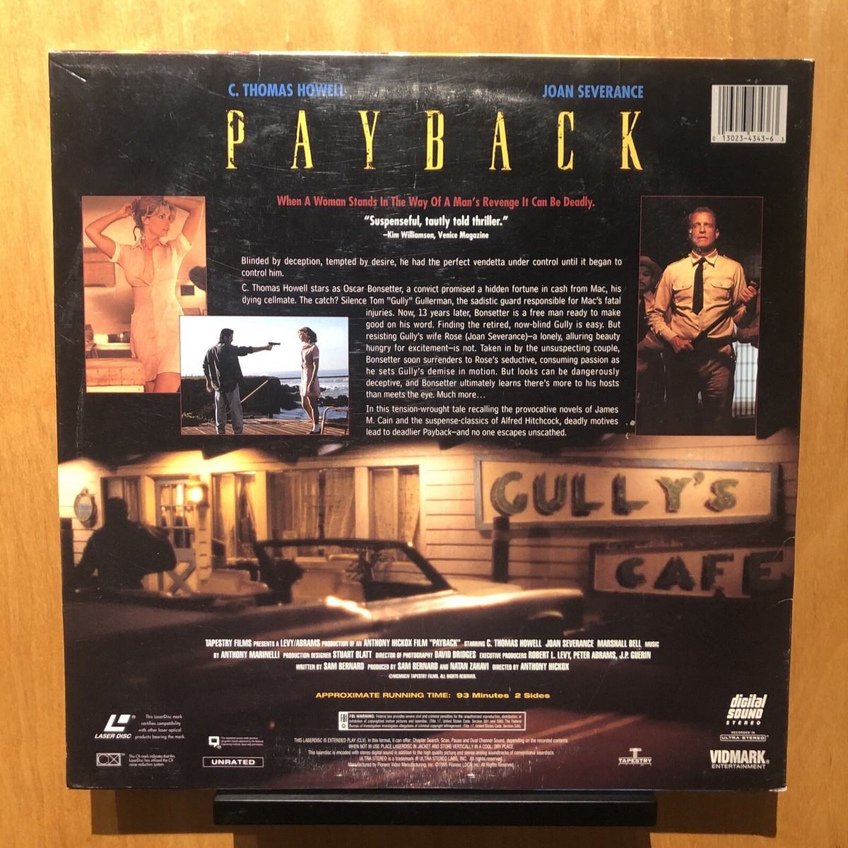 Payback Director's Cut 1994 LaserDisc Joan Severance C