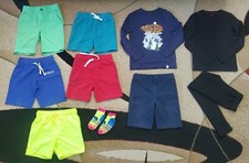 Lot of 10 Boys Clothes, Shorts, Thermal, Swim Trunks, Top Size 5-6 y.o.