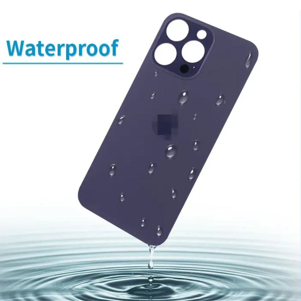 Back Glass replacement Big hole For iPhone 11 12 13 14 15 Pro Max Rear Cover Lot - Image 2 of 4