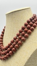 Collana Donna In Pietra Naturale Diaspro Picasso Multicolore &ndash; Perline Tonde 6-14mm &ndash; Creazione Artigianale Con Chiusura A Molla