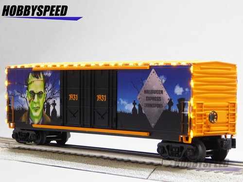 MTH RAILKING HALLOWEEN FRANKENSTEIN EXPRESS TRANSPORT 1931 BOXCAR 30-70130C NEW - Picture 9 of 11