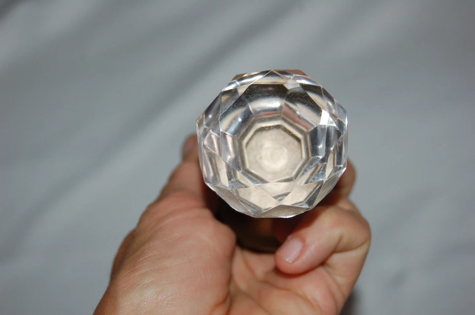 Ancienne poignée en cristal , porte, robinet , tiroir ,à détourner - Photo 3/4