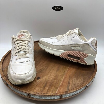 Nike Air Max 90 LTR GS White Rose Gold Beige Size 7Y / Women