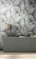 Vliestapete 3D-Effekt Blattmuster Struktur Floral Grau 34508 Marburg (4,77€/1Qm)