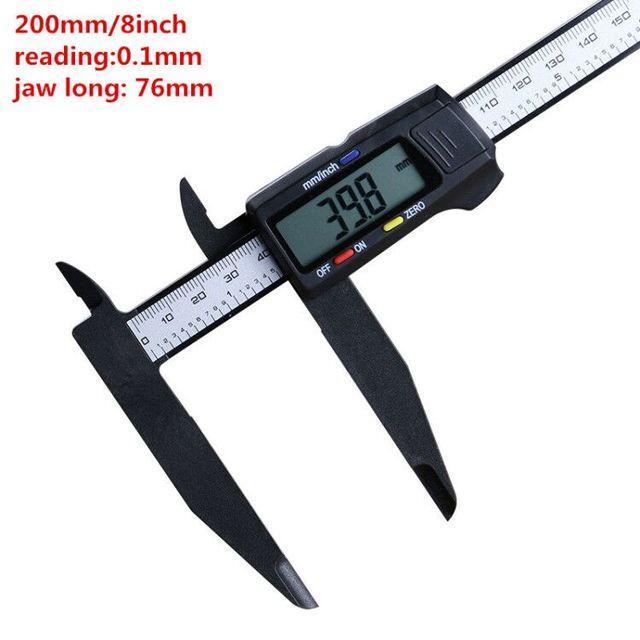 0‑300mm/12inch LCD Digital Caliper Carbon Ruler Vernier Caliper With ...