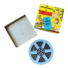 Vintage The Adventures of Tarzan in the Hidden Jungle 8 MM Home Movie Reel Box