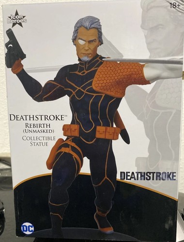 DC Comics DEATHSTROKE Rebirth (Unmasked) Collectible Statue-Icon Heroes #3/500 - Picture 7 of 7