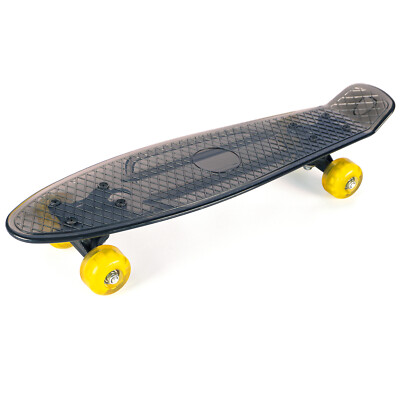 Complete 22'' mini cruiser Skateboard w/ 2 LED Light Up Wheels for Beginners Kids