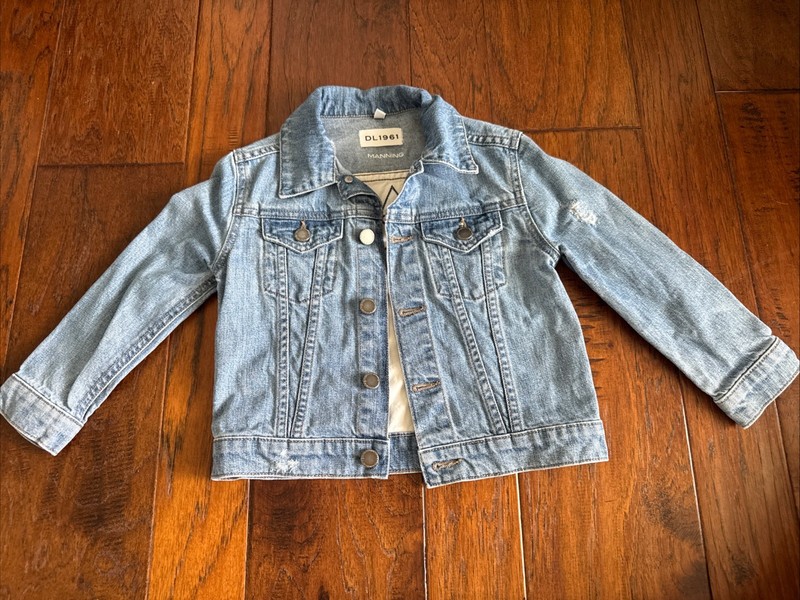 DL1961 Kid's Girl's Blue Jean Denim Jacket Size 4/5 4th Of July Star