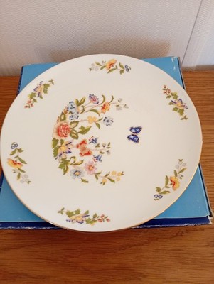 Vintage Aynsley Cottage Garden Gateau Teller Fine Bone China toller Zustand verpackt