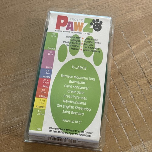 PawZ Rubber Dog Boots 8 Pack X-Large for Hot Pavement, Snow, Mud, Rain G8 - Picture 4 of 5