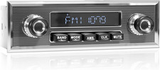 Bluetooth Retro Radio for Classic Vehicles: Single Din Vintage Stereo for Car -