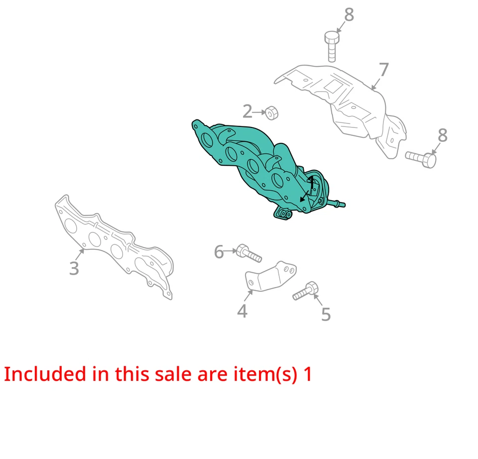 Mazda CX-7 2012 colector de escape OEM 107 k millas - LKQ370621866 Foto 4 de 4