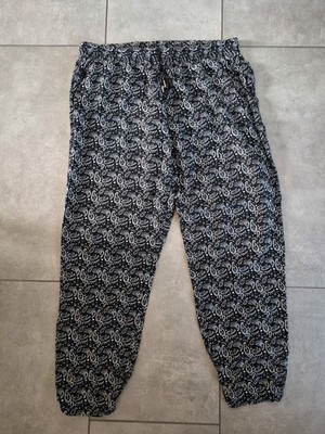 S/W Stoffhose  Gr.40/L Amisu Viskose Sommer Paisley Muster Locker 
