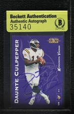 BAS 2001 Minnesota Vikings Crime Prevention Association Daunte Culpepper #6 3c7