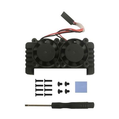 Aluminum Heatsink Case Shell With Double Cooling Fans For Raspberry Pi Zero 2W