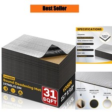 VOISEN Car Sound Deadening Mat 5mm 31 sq ft Aluminum Foam 28 Sheets