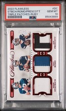 2022 PANINI FLAWLESS TRIPLE PATCHES DAK PRESCOTT/TONY ROMO/ROGER STAUBACH 4/15💎