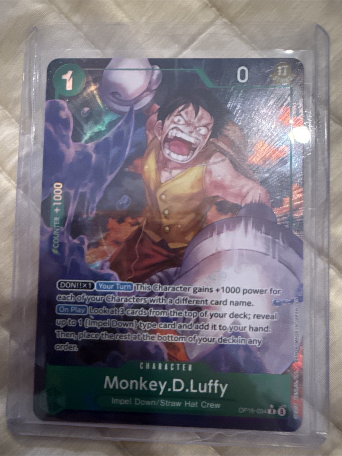 Monkey.D.Luffy Alt Art (OP16-034) | OP16 - The Time of Battle | ENGLISH