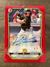 2026 Bowman Prospect Konnor Griffin Red Auto /5 Pittsburgh Pirates
