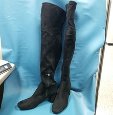 Marc Fisher Charlotte Black Suede Over the Knee Boots Sz 9M
