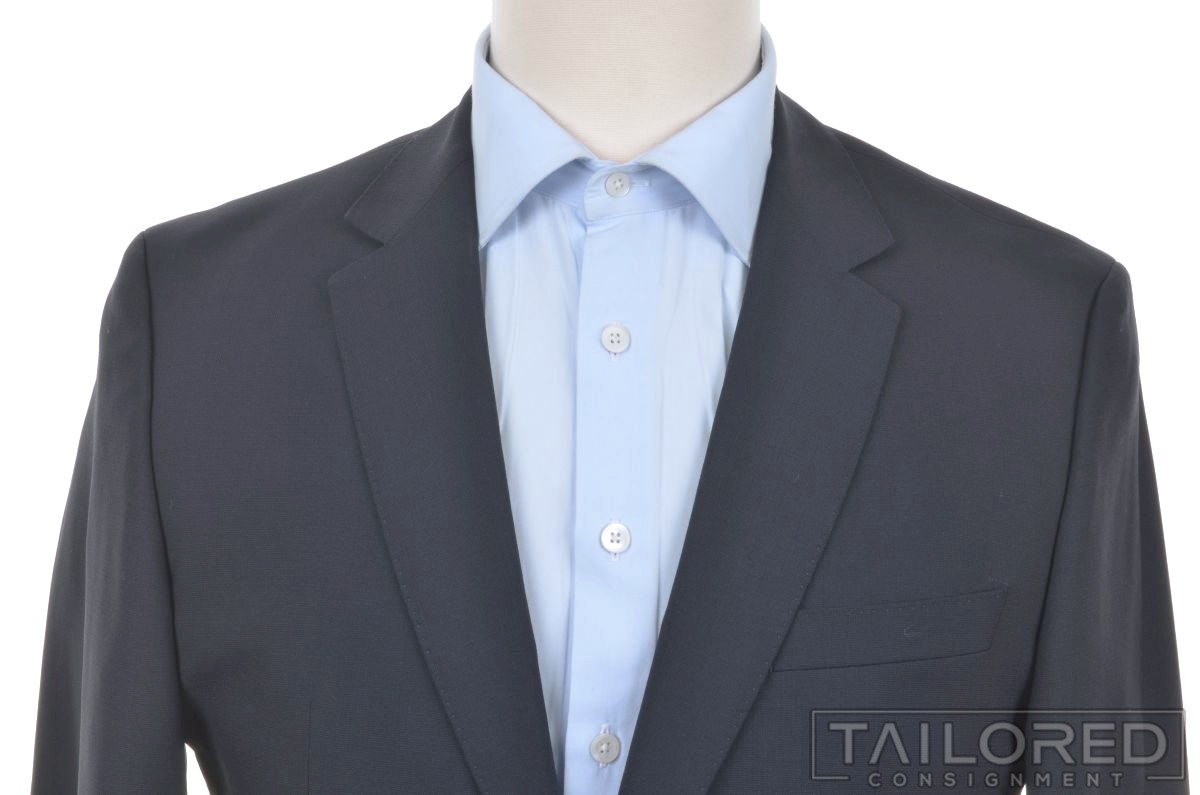 NWT - HUGO BOSS Solid Blue 100% Wool Mens Blazer Sport Coat Jacket - 38 S thumbnail 3