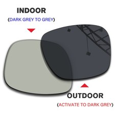 Transition Replacement Lenses for Ray-Ban Meta RW4012 53mm-Grey to Dark Grey