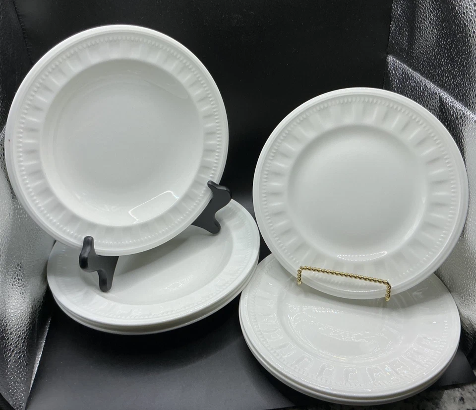 WEDGWOOD Fine Bone China COLOSSEUM Rim Soup bowl, Salad Plate choose NWT