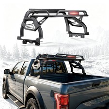 60-64 Roll Bar Chase Rack W Cargo Basket Led For F150 Silverado Ram Tundra