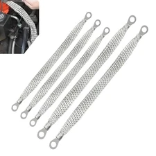 5 PCS Automotive Heavy Duty Engine Grounding Strap Kit, 10" + 13" 220V Metal 