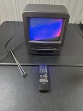 Broksonic CTSGT-2799C 9" CRT Color TV VCR Combo Retro Gaming Vintage READ