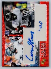 2022 Pro Set Metal RC Carson Strong Romeo Doubs College Connections Wave Red 1/1