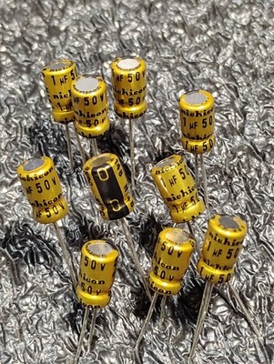 Nichicon USW Acouostic Series 1 UF 50 Volt Capacitors Audio-Grade