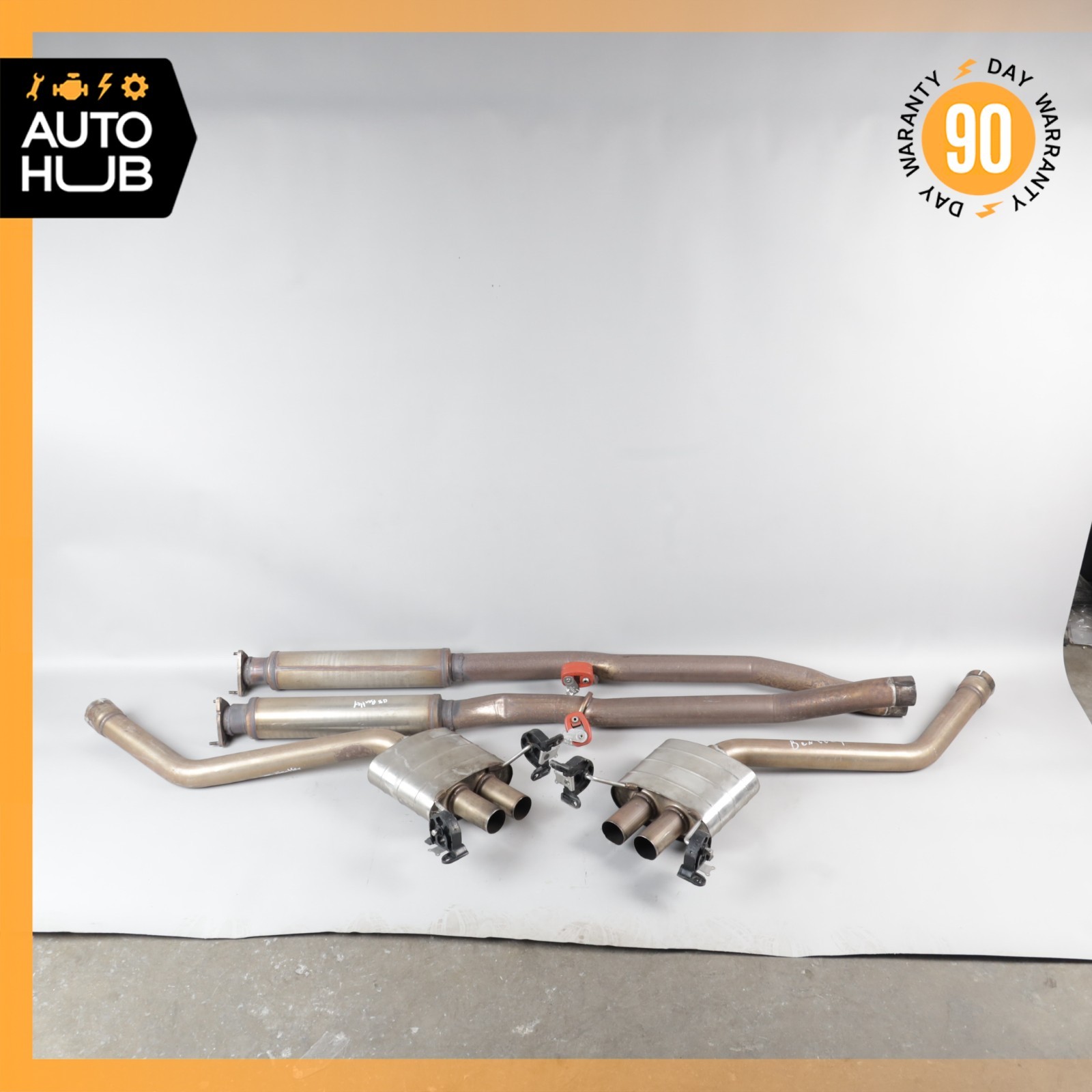 Bentley Continental GT GTC 6.0L Exhaust Resonator Mufflers Set Quicksilver