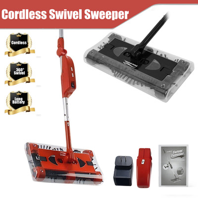 Swivel Sweeper Cordless Vacuum Lightweight 360 Swivel Rechargeable Quad 4000 RPM