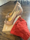 Christian Louboutin - Nude Colbina 120 Patent Zipper Platform Stiletto  Size 40 — photo 2