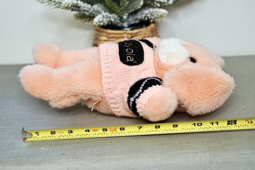 Heartline Crayola rosa peluche 11" coniglietto 1988 Binney Smith maglietta imbottita Pasqua HTF - Foto 6 di 7