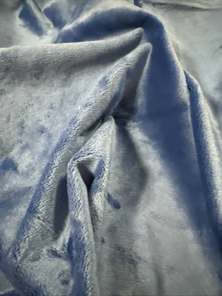 "Manta cuadrada para bebé Minky, Minkee 30"" azul real lisa (no gris) Benartex" Foto 4 de 4