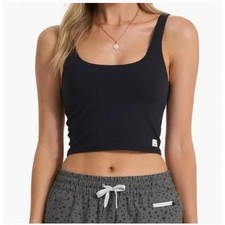 NWT Vuori Women's Daily Crop Tank - Black - Size XS - Style VW1027