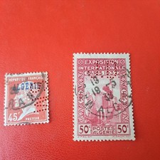 2  timbres perforés  lot 5 Algérie