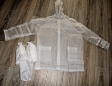 1 Regenjacke im Beutel Unisex Erwachsene, weiß - weich