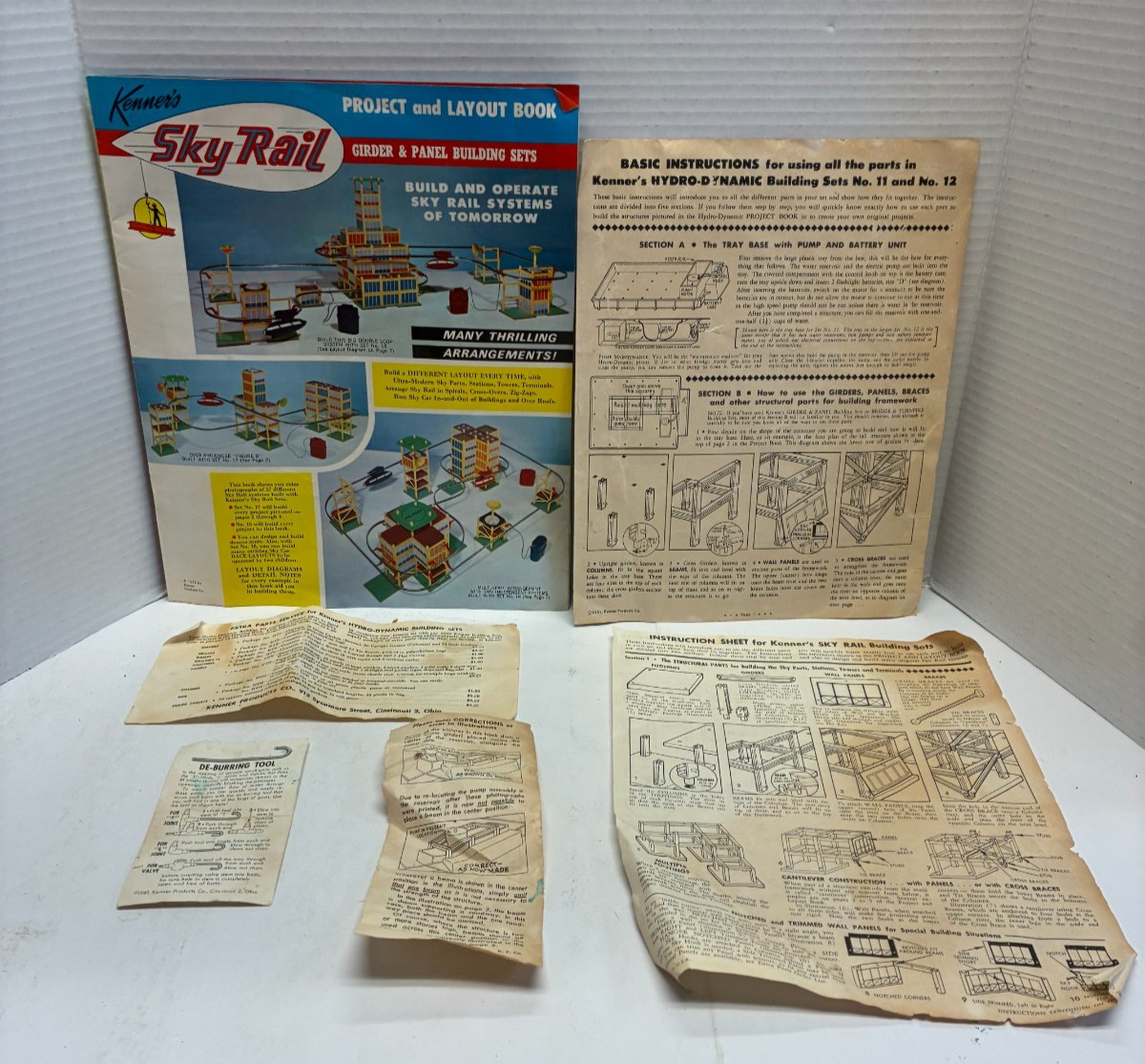 E2 Kenner Sky Rail Girder & Panel Building Set #17 AS IS Original Box 1961