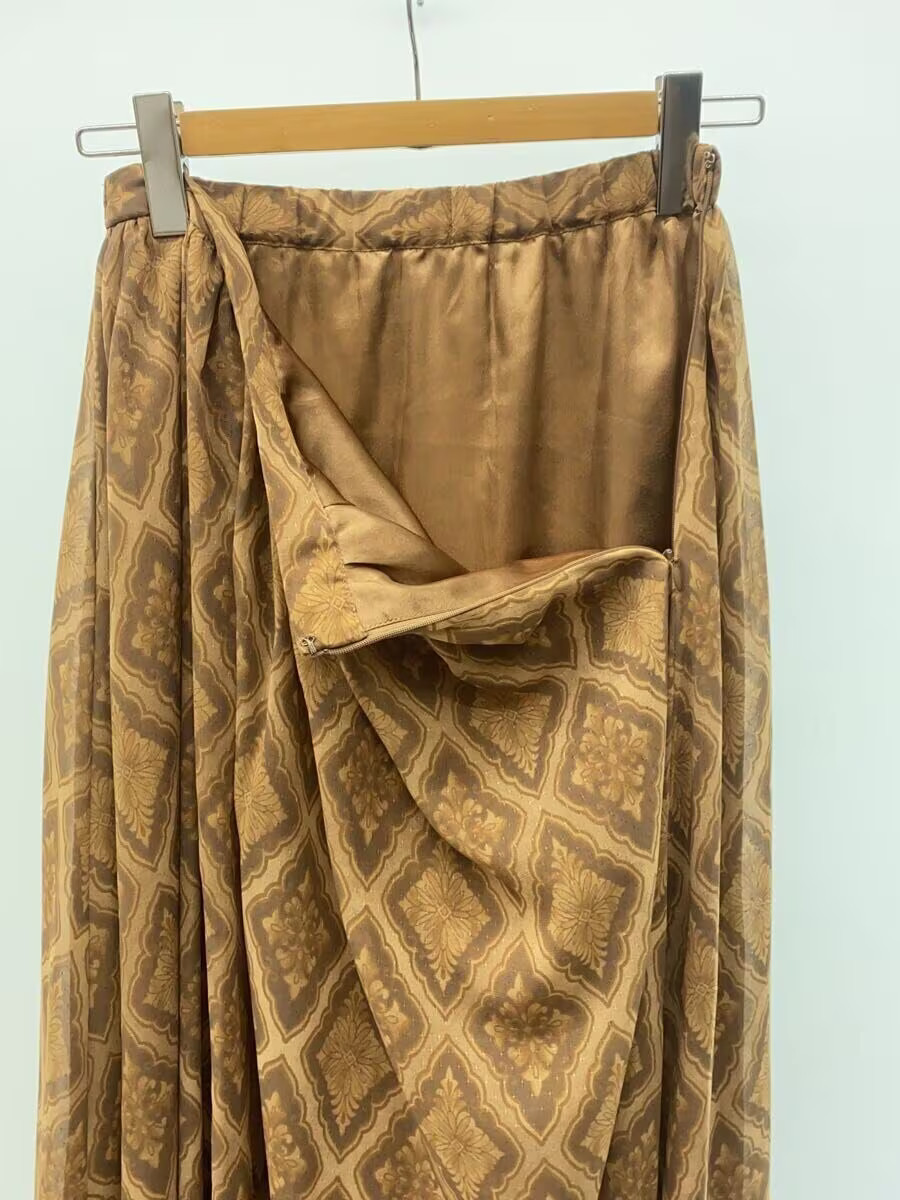 AMERI Long Skirt M Polyester BRW Allover Pattern - image 3