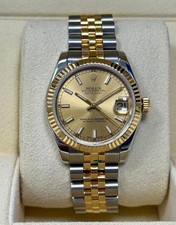 2019 rolex datejust 31mm champagne dial, 2 tone, jubilee used with papers