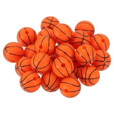25PCS Basketball Beads 12mm Silicone Beads Sports Beads Bulk Ball Silicone
