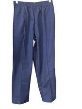 NWT Women s Crest Navy Blue Scrub Pants, Elastic Stretch Waist, Seams Size M